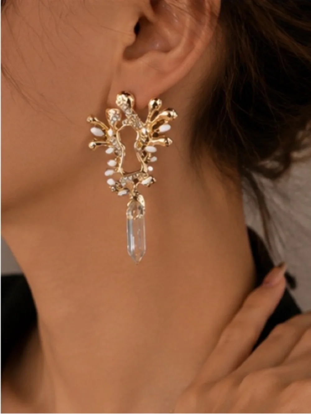 Regal Pearl Crystal Heirloom Earrings